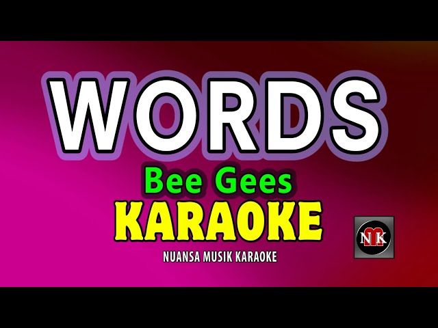 Words KARAOKE, Bee Gees - Words KARAOKE VERSION class=