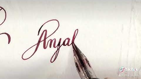 Anjali calligraphy name