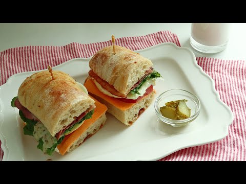 BLT 샌드위치 레시피 / 샌드위치 만들기 / 치아바타 샌드위치 / food recipe