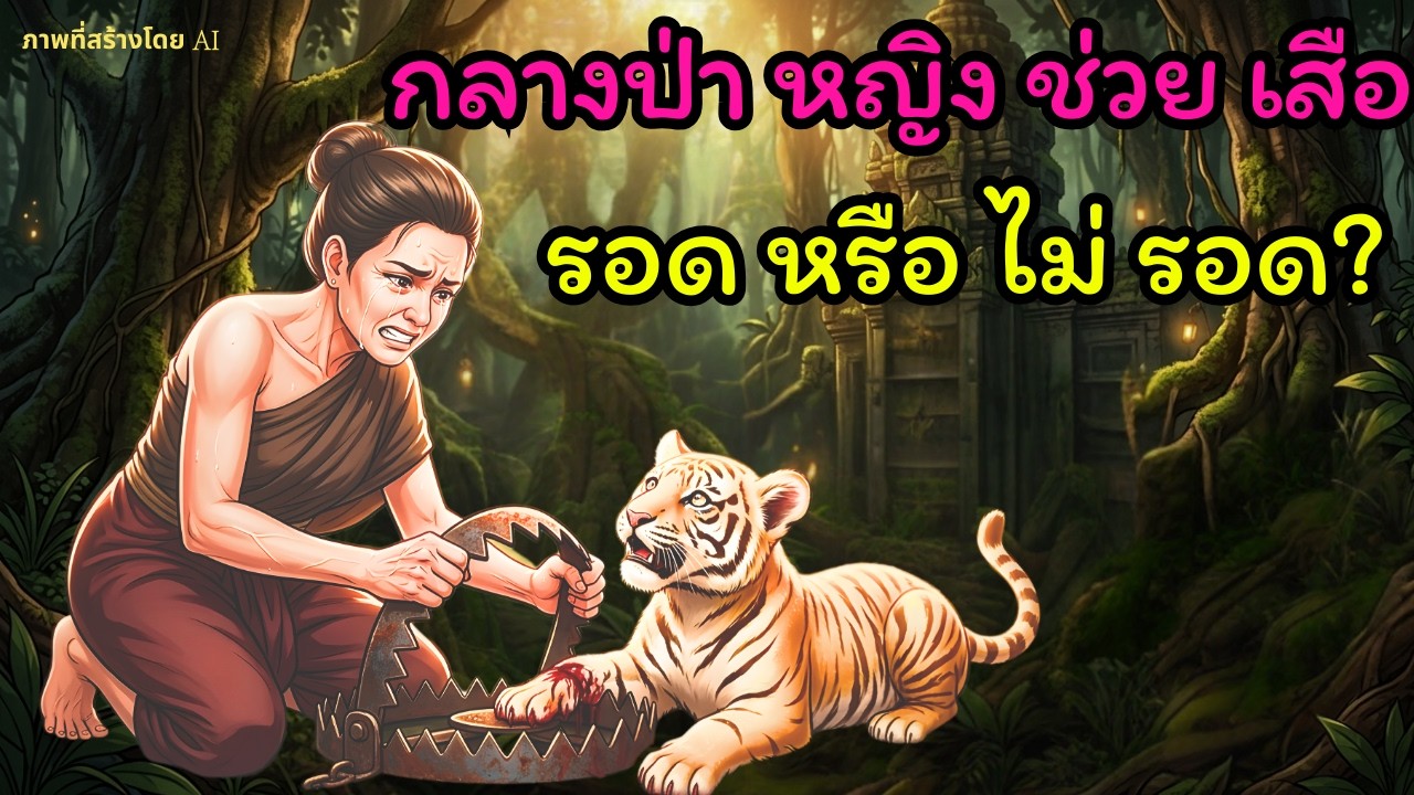 [ นิทานพื้นบ้าน ]หญิงชราเสี่ยงตายช่วยลูกเสือจากกับดักพราน และการตอบแทนที่ทำเอาโจรชั่วขวัญผวา!