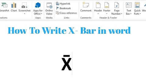 How To Type X Bar x̄ in Word | Write X Bar in Microsoft word | Shortcut Key