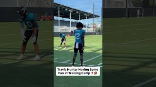 Travis Hunter having some fun at training camp 🕺🔥