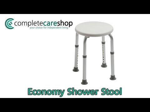 Adjustable Height Shower Stool With Circular Seat 3