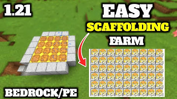 EASY Scaffolding Farm in Minecraft Bedrock 1.21+ – Unlimited Scaffolding!