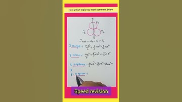 Speed 💥 revision of Moment of Inertia | Physics cheat codes | #shorts |