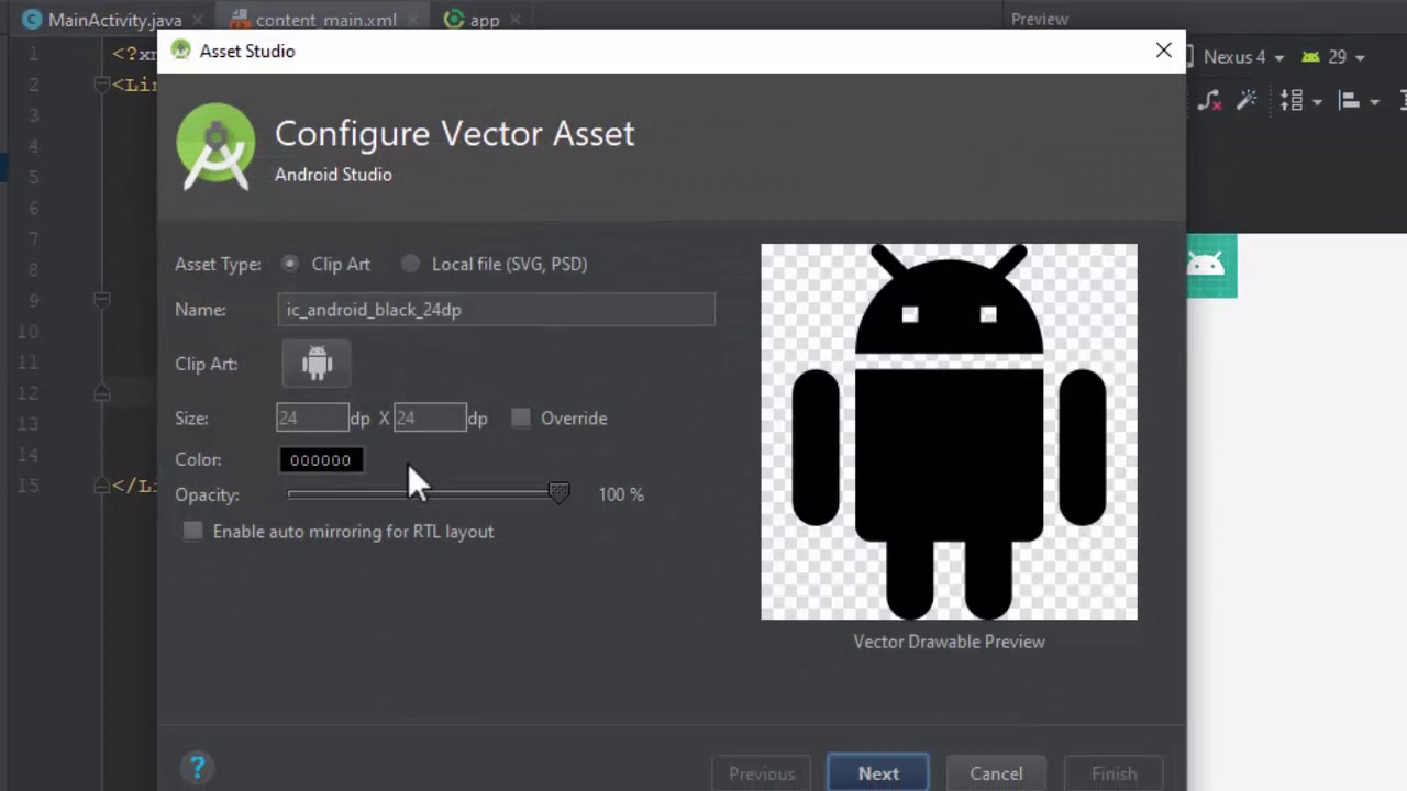 Download How To Use Built in Icons Of Android Studio Vector Asset - YouTube