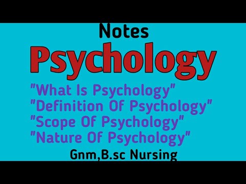 ਨੋਟਸ- ਮਨੋਵਿਗਿਆਨ (ਮਨੋਵਿਗਿਆਨ ਦੀ ਪਰਿਭਾਸ਼ਾ, ਮਨੋਵਿਗਿਆਨ ਦਾ ਘੇਰਾ, ਮਨੋਵਿਗਿਆਨ ਦੀ ਪ੍ਰਕਿਰਤੀ) ਭਾਗ-1।