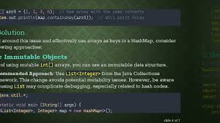 Using containsKey() with Integer Arrays in Java HashMaps