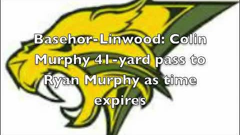 Basehor-Linwood: Colin Murphy to Ryan Murphy touchdown pass
