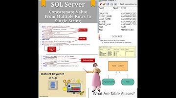 basic select statement, alias, concatenation, describe, distinct