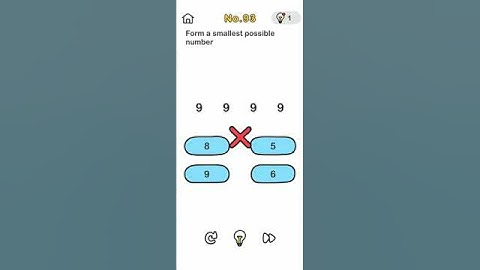 brain out level 93 form a smallest possible number solution walkthrough