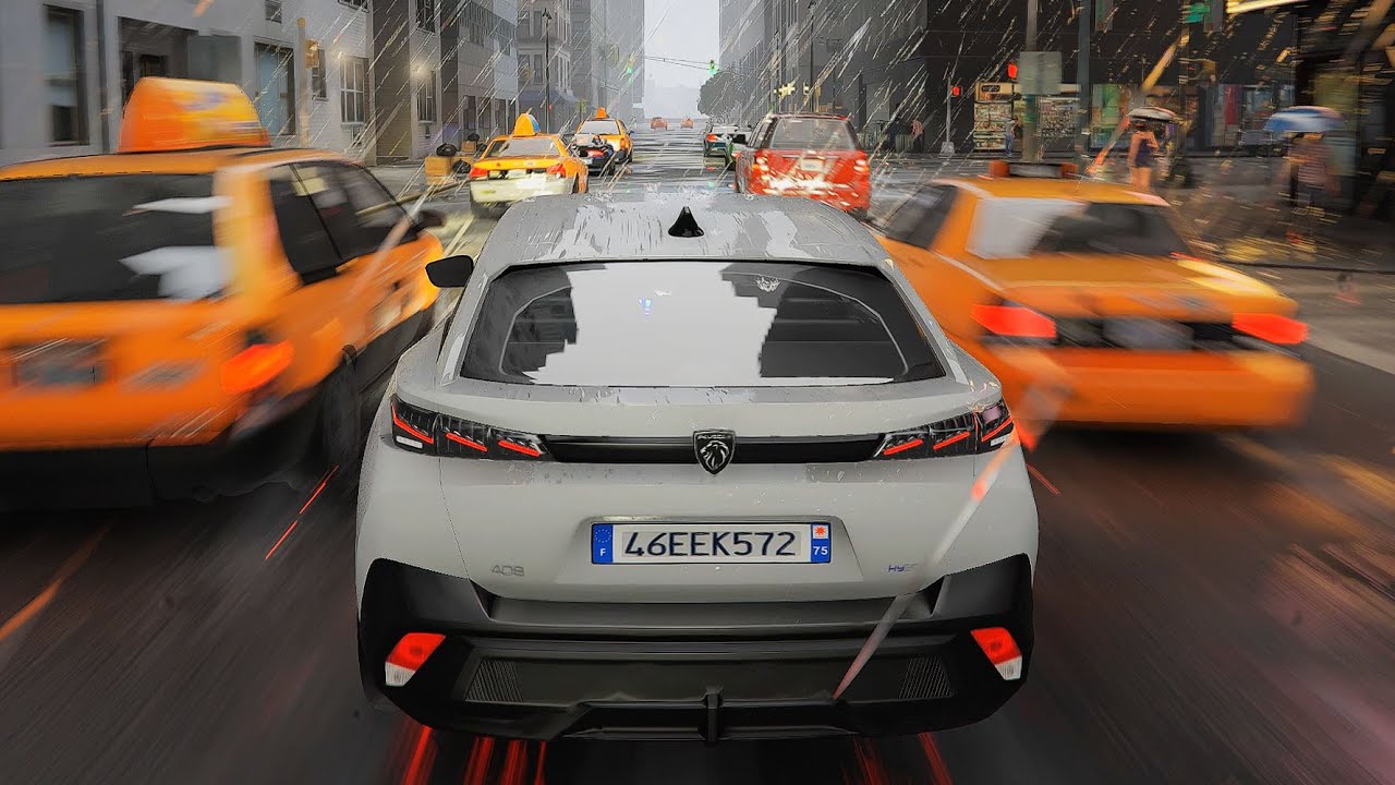 GTA 5 Realistic Weather Enhanced With Real Life Traffic Mod Showcase On RTX4090 Ultra Settings 