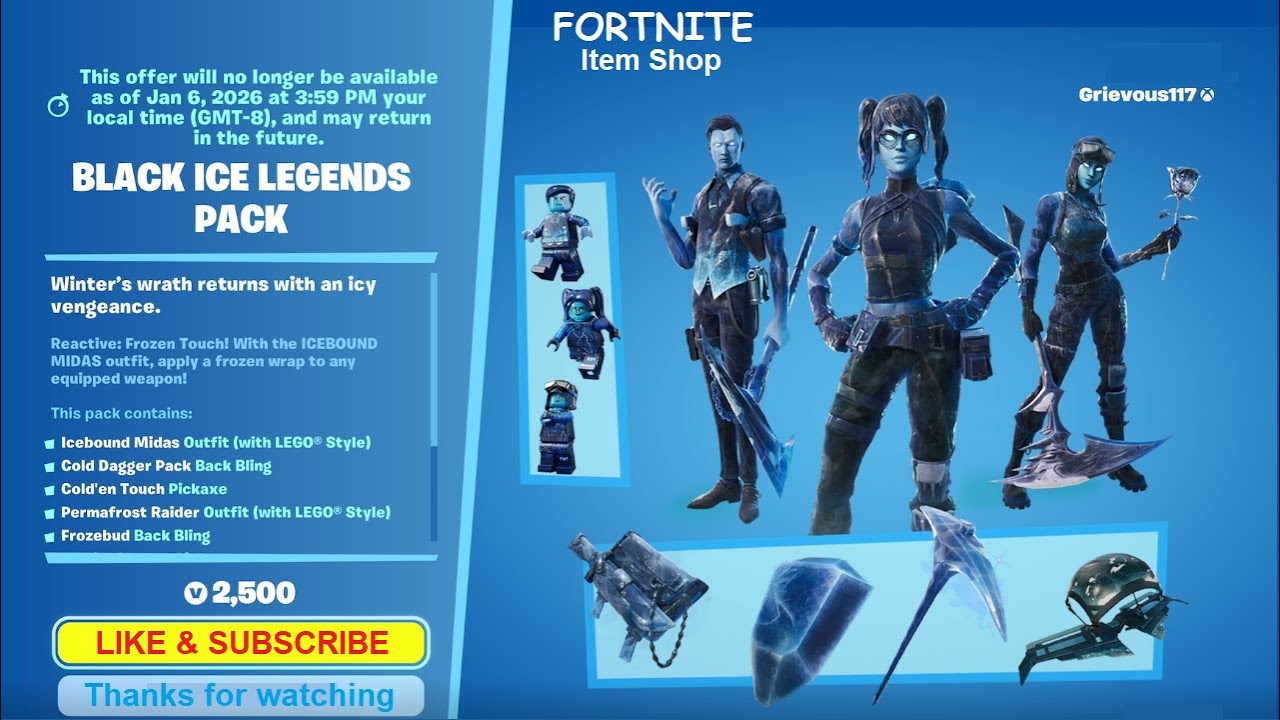 Black Ice Legends Pack in the Item Shop