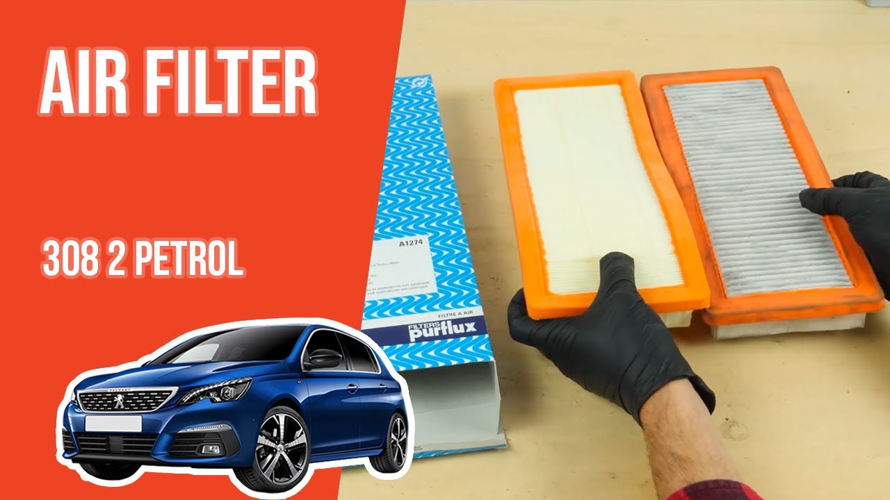 How to replace the air filter Peugeot 308 mk2 1.6 THP 💨 YouTube