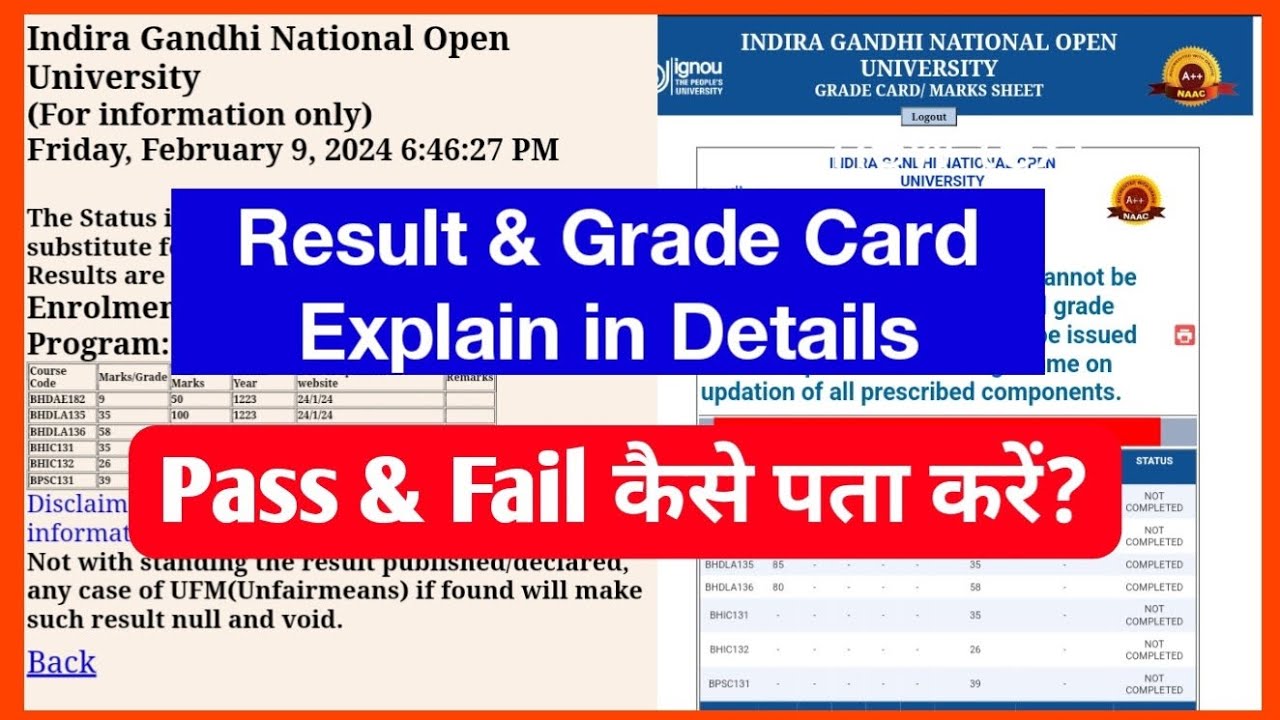IGNOU Result Grade Card Explain In Details IGNOU Pass Or Fail ignou-result-grade-card-explain-in-details-ignou-pass-or-fail