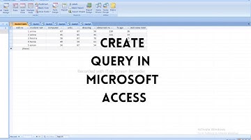 MS Access | Create Query Using Wizard
