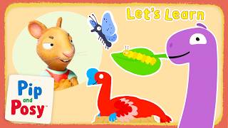 Butterflies and Dinosaurs! 🦋🦕 | Let's Learn with Pip and Posy!
