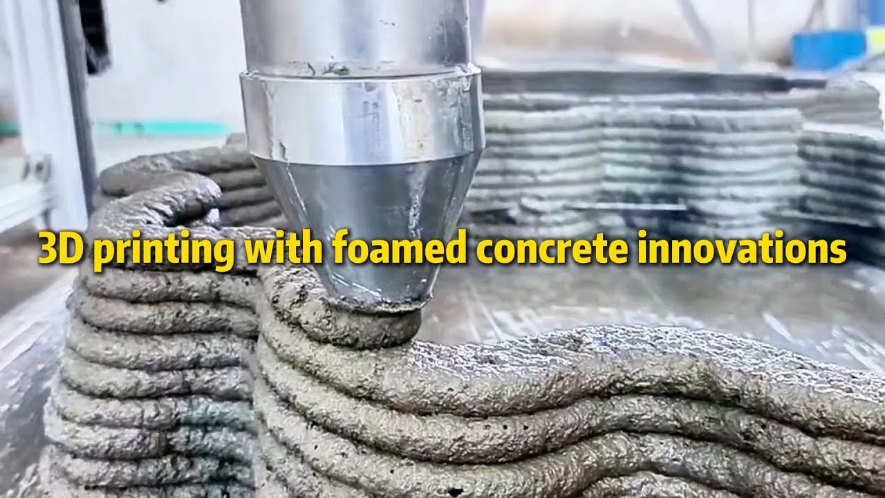 3D printing with foamed concrete innovations - YouTube