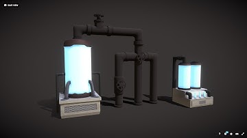 3D Laboratory Flask made in blender
