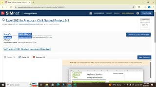 Excel 2021 In Practice 9 Independent Project 9-3|SIMnet Assignment Excel| Independent Project 9-3