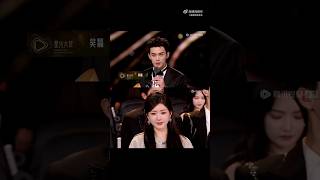 Zhao Lusi’s reaction to WuLei receiving award at “2023 Tencent vid all star Night”