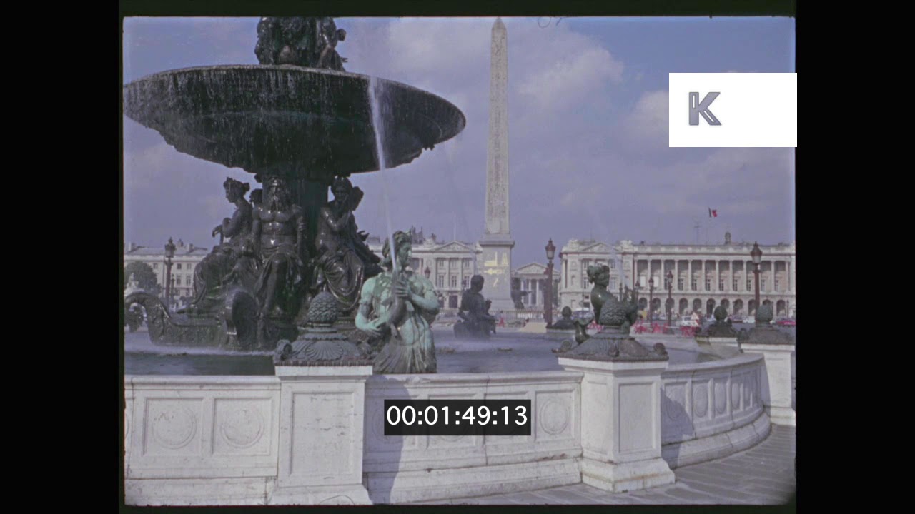 Place de la Concorde, 1960s Paris, HD from 35mm