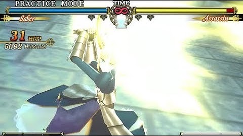 Fate/Unlimited Codes - Saber basic combo