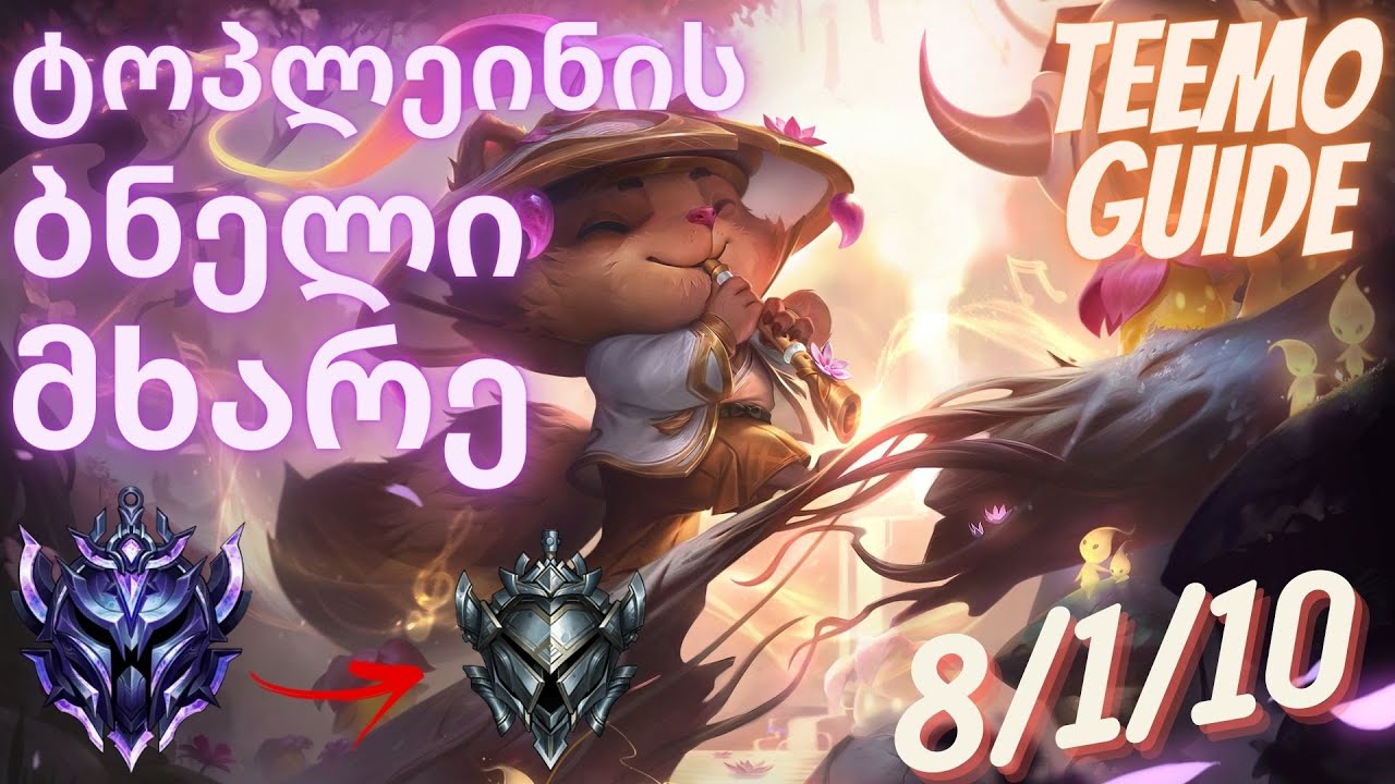 ტოპლეინის ბნელი მხარე | TEEMO GUIDE | 8/1/10 | LEAGUE OF LEGENDS |ქართულად