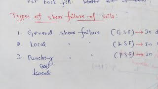 Types of shear failure of soil