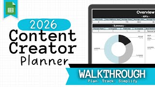 2026 Content Creator Planner Walkthrough | Organise & Track Your Content Like a Pro