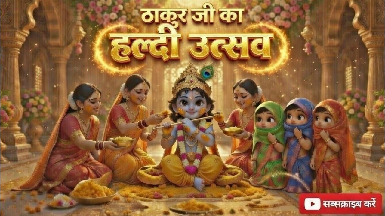 Thakur ji ki hui haldi rasam #indreshupadhyay @Bhaktipath