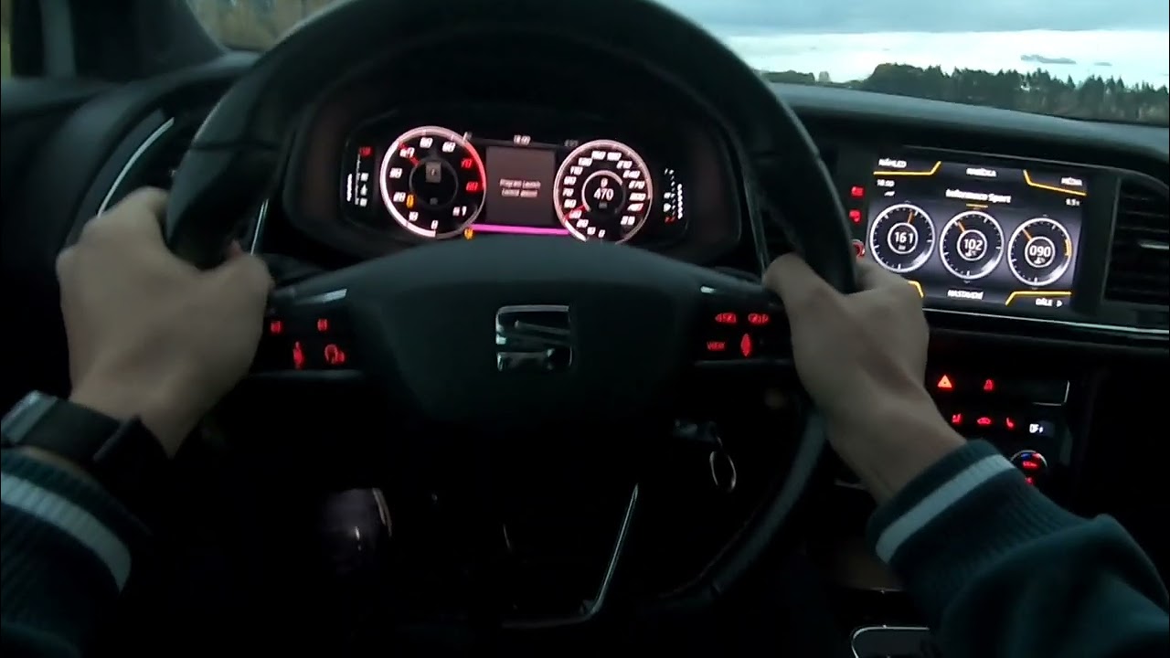 Seat Leon Cupra 2018, ST 300 4drive - Launch Control (WET road)