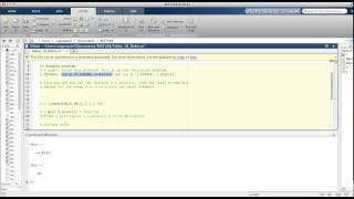 Matlab Video 18 Using Min Max Functions To Find Local Minima Maxima