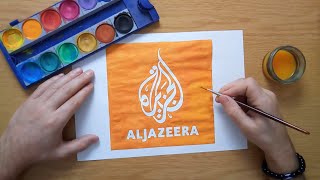 How to draw the Al Jazeera logo - طريقة صنع شعار الجزيرة