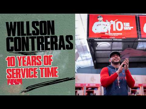 CLUBHOUSE CELEBRATION: Willson Contreras 10 Years of Service Time