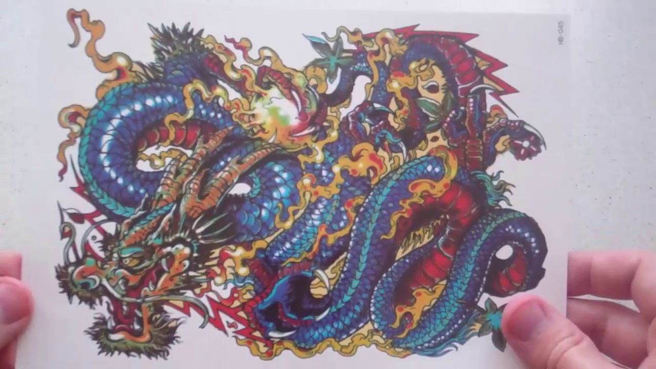 🐉How to apply Dragon Temporary Tattoo Fancy Dress Ideas Review YouTube