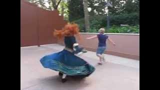 Merida dancing at Disney World