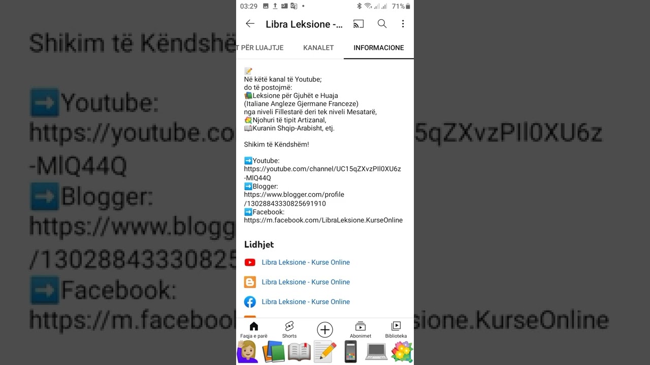 Prezantimi (shkurtimisht) i Këtij Kanali të Youtube: Libra Leksione - Kurse Online - FALAS (HH&AG).