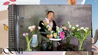 DIY Floral Arrangement Class with Mallory with the Flowers | Poosh