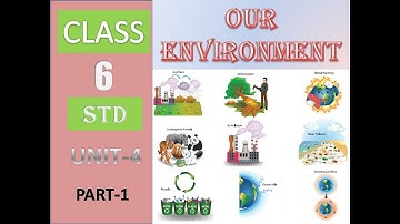 CLASS- VI STD TERM -3 UNIT- 4 OUR ENVIRONMENT PART -1