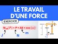 Le travail dune force  exercice  1re  physique