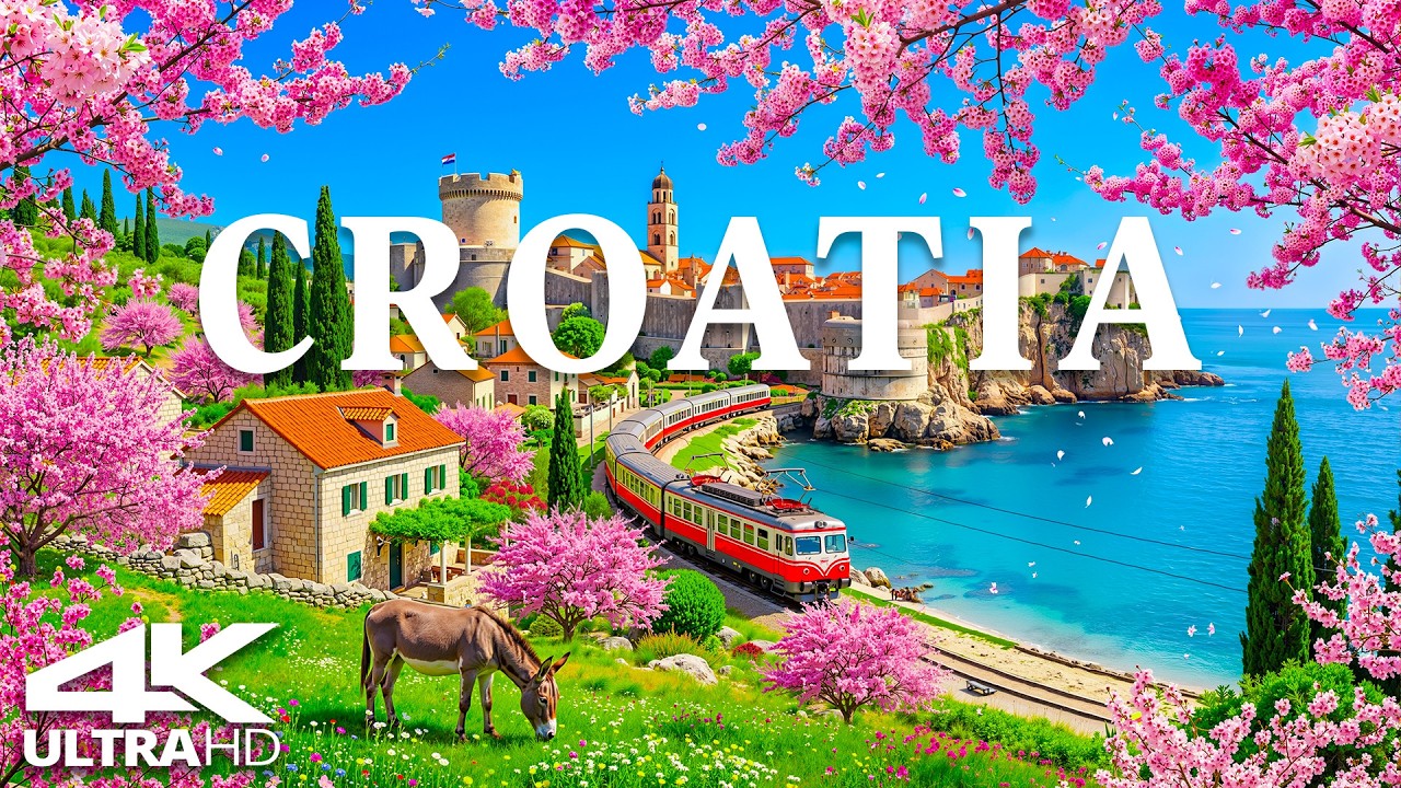 Spring in Croatia 4K | Stunning Coastal Landscapes, Blossom-Filled Towns & Adriatic Charm