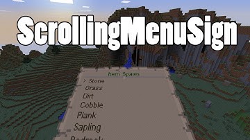 Bukkit: ScrollingMenuSign - Commands with Scrolling Sign and Map Menus!