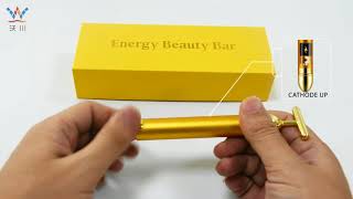 W-911 24K Facial Gold Beauty Energy Massage Roller Bar