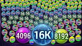 BOUNCE MERGE 2048 🔵 | Reach 2048 to 16k! Level Up Balls ASMR Gameplay Part 2 (Android/iOS) Math Game screenshot 3