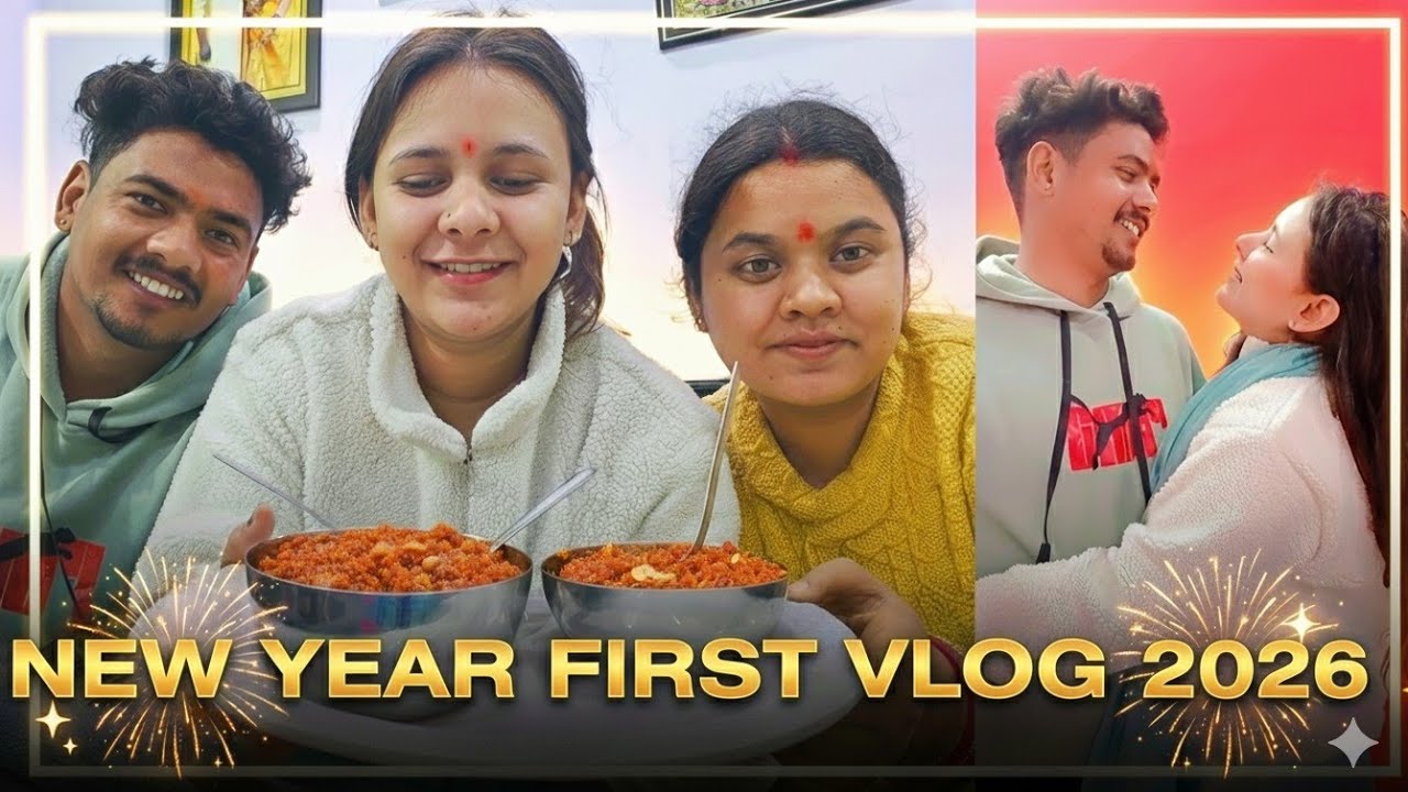 साल का पहला दिन Negi ji के साथ ❤️ | मंदिर दर्शन & गाजर का हलवा