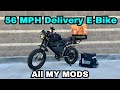 Fast modified delivery ebike overview  ariel rider xclass used for doordash ubereats grubhub