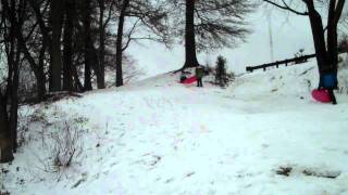 Ella C  poncey highlands x games extreme sledding camera highjack