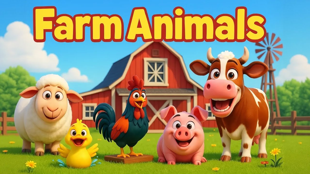 Farm Animal Friends - Cow, Pig, Duck, Rooster & Sheep with Clari! 🐄🐷🦆🐓🐑