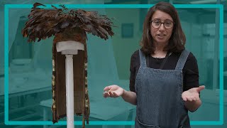 How to mount a Chimú-Inca feather headdress | Conserving Peruvian textiles